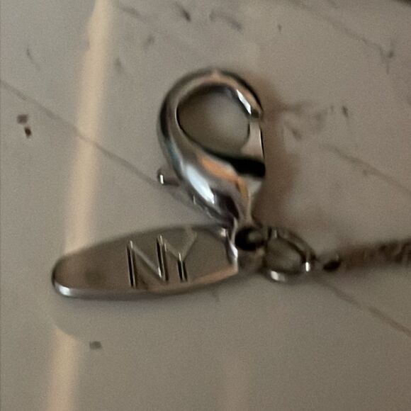 New York & Co. silver tone triple strand-shortest 17”-turquoise tone necklace - Picture 9 of 12